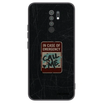 Picasee husă neagră din silicon pentru Xiaomi Redmi 9 - EMERGENCY