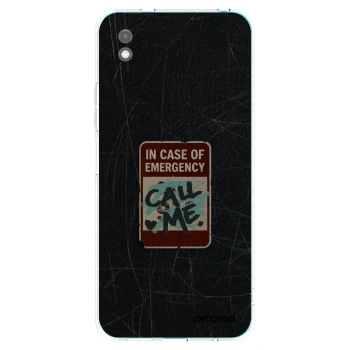 Picasee husă neagră din silicon pentru Xiaomi Redmi 9A - EMERGENCY