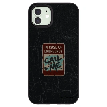 Picasee husă neagră din silicon pentru Apple iPhone 12 Pro - EMERGENCY