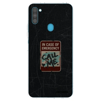Picasee husă transparentă din silicon pentru Samsung Galaxy M11 - EMERGENCY