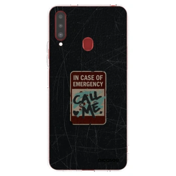 Picasee husă transparentă din silicon pentru Samsung Galaxy A20s - EMERGENCY