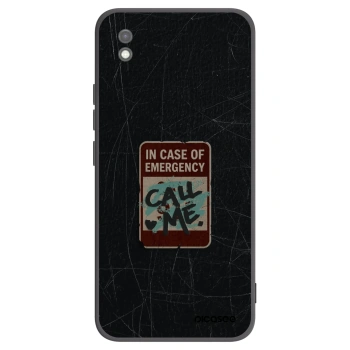 Picasee husă neagră din silicon pentru Xiaomi Redmi 9AT - EMERGENCY