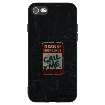 Picasee husă neagră din silicon pentru Apple iPhone SE 2022 - EMERGENCY