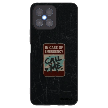 Picasee husă neagră din silicon pentru Honor X8 4G - EMERGENCY