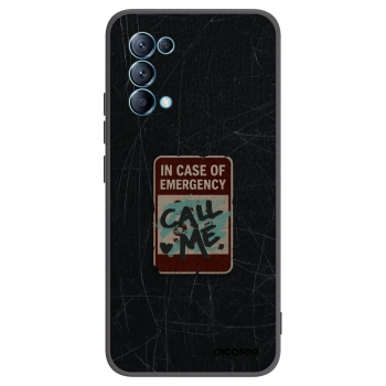 Picasee husă neagră din silicon pentru OPPO Reno 5 5G - EMERGENCY