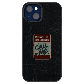 Picasee husă neagră din silicon pentru Apple iPhone 14 - EMERGENCY