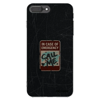 Picasee husă transparentă din silicon pentru Apple iPhone 8 Plus - EMERGENCY