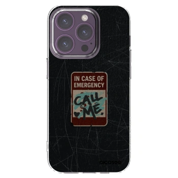 Picasee husă transparentă din silicon pentru Apple iPhone 14 Pro - EMERGENCY