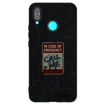 Picasee husă neagră din silicon pentru Huawei Nova 3 - EMERGENCY