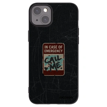 Picasee husă neagră din silicon pentru Apple iPhone 15 Plus - EMERGENCY