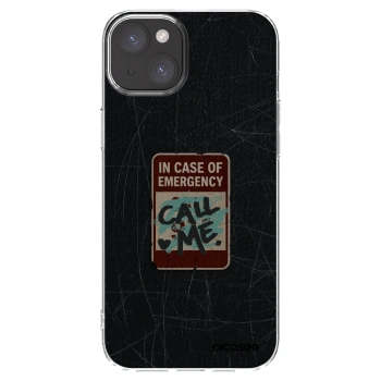 Picasee husă transparentă din silicon pentru Apple iPhone 15 Plus - EMERGENCY