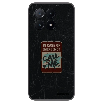 Picasee husă neagră din silicon pentru Xiaomi Poco X6 Pro - EMERGENCY