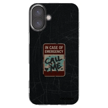 Picasee husă transparentă din silicon pentru Apple iPhone 16 Plus - EMERGENCY