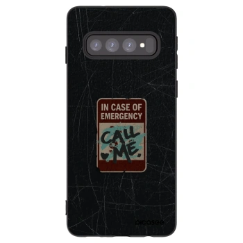 Picasee husă neagră din silicon pentru Samsung Galaxy S10 G973 - EMERGENCY