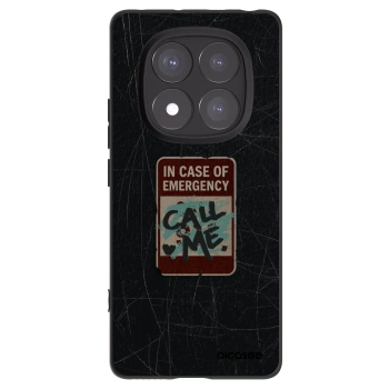 Picasee husă neagră din silicon pentru Xiaomi Redmi Note 14 Pro 5G - EMERGENCY