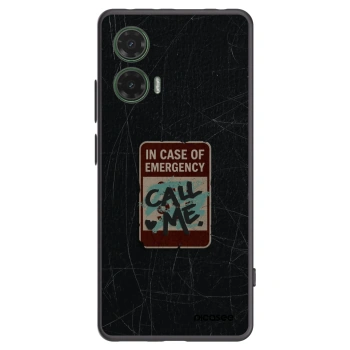 Picasee husă neagră din silicon pentru Motorola Moto G35 5G - EMERGENCY