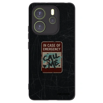 Picasee husă neagră din silicon pentru Xiaomi Redmi Note 14 4G - EMERGENCY