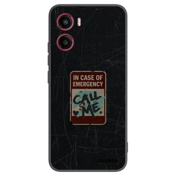 Picasee husă neagră din silicon pentru Motorola Moto G05 - EMERGENCY