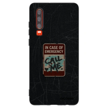 Picasee husă neagră din silicon pentru Huawei P30 - EMERGENCY