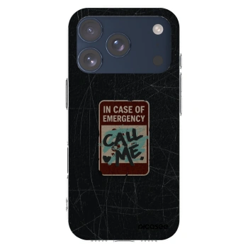 Picasee husă transparentă din silicon pentru Apple iPhone 17 Pro - EMERGENCY