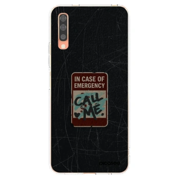 Picasee husă transparentă din silicon pentru Samsung Galaxy A70 A705F - EMERGENCY