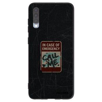 Picasee husă neagră din silicon pentru Samsung Galaxy A70 A705F - EMERGENCY