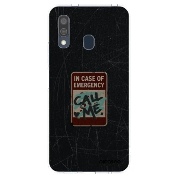 Picasee husă transparentă din silicon pentru Samsung Galaxy A40 A405F - EMERGENCY