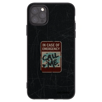Picasee husă neagră din silicon pentru Apple iPhone 11 Pro Max - EMERGENCY