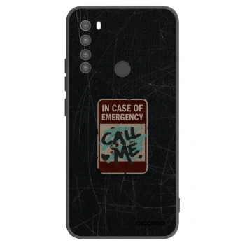 Picasee husă neagră din silicon pentru Xiaomi Redmi Note 8 - EMERGENCY