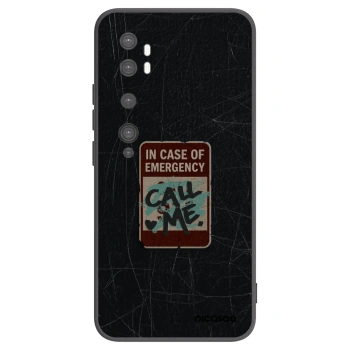 Picasee husă neagră din silicon pentru Xiaomi Mi Note 10 (Pro) - EMERGENCY