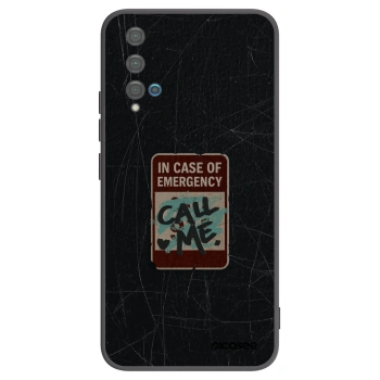 Picasee husă neagră din silicon pentru Huawei Nova 5T - EMERGENCY