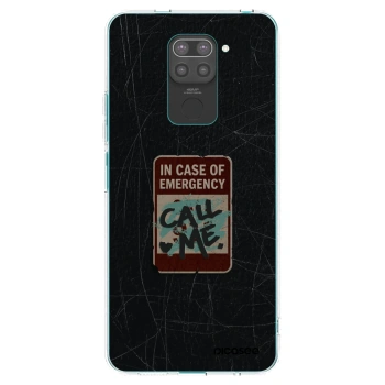 Picasee husă neagră din silicon pentru Xiaomi Redmi Note 9 - EMERGENCY