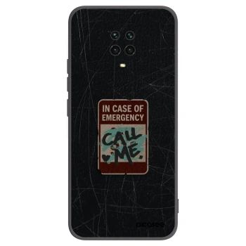 Picasee husă neagră din silicon pentru Xiaomi Redmi Note 9S - EMERGENCY