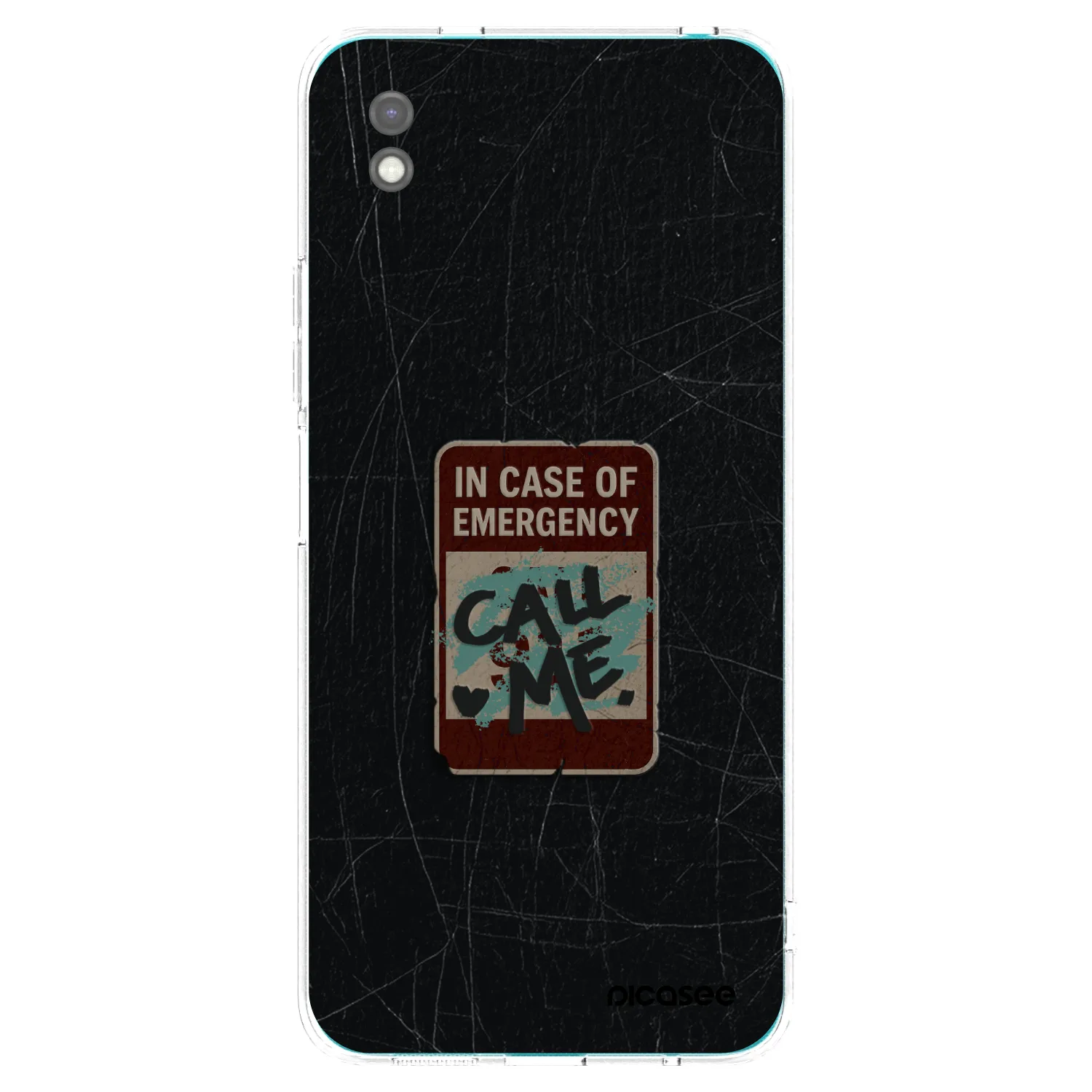 Picasee husă neagră din silicon pentru Xiaomi Redmi 9A - EMERGENCY