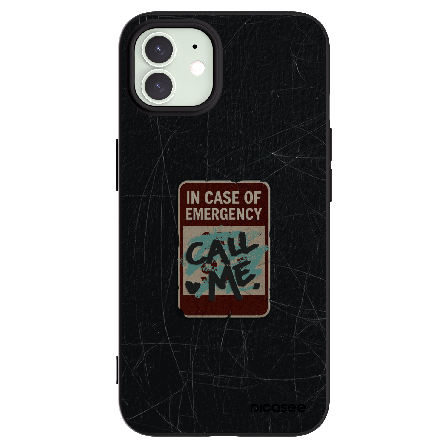 Picasee husă neagră din silicon pentru Apple iPhone 12 Pro - EMERGENCY