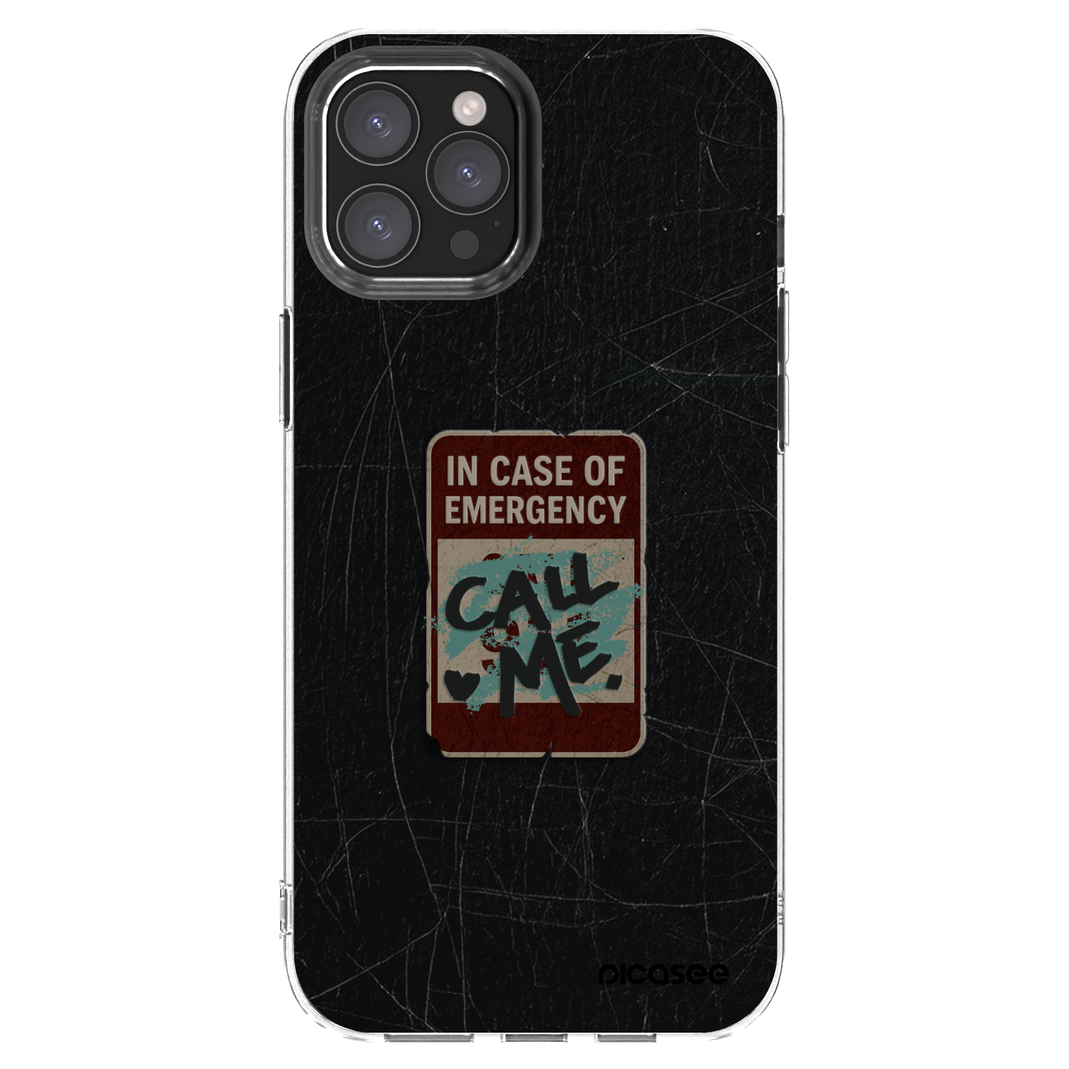 Picasee husă transparentă din silicon pentru Apple iPhone 12 Pro Max - EMERGENCY