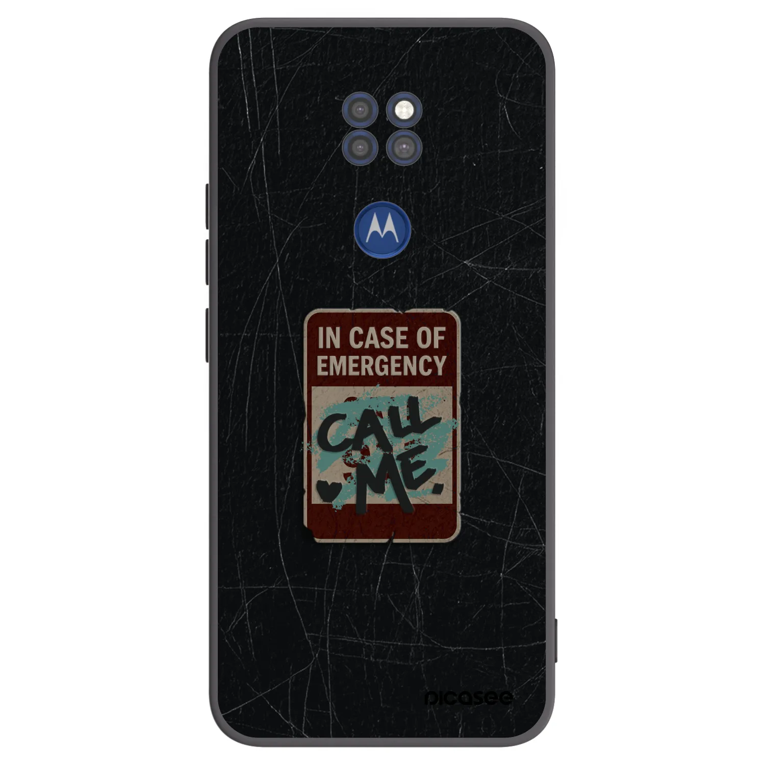 Picasee husă neagră din silicon pentru Motorola Moto G9 Play - EMERGENCY