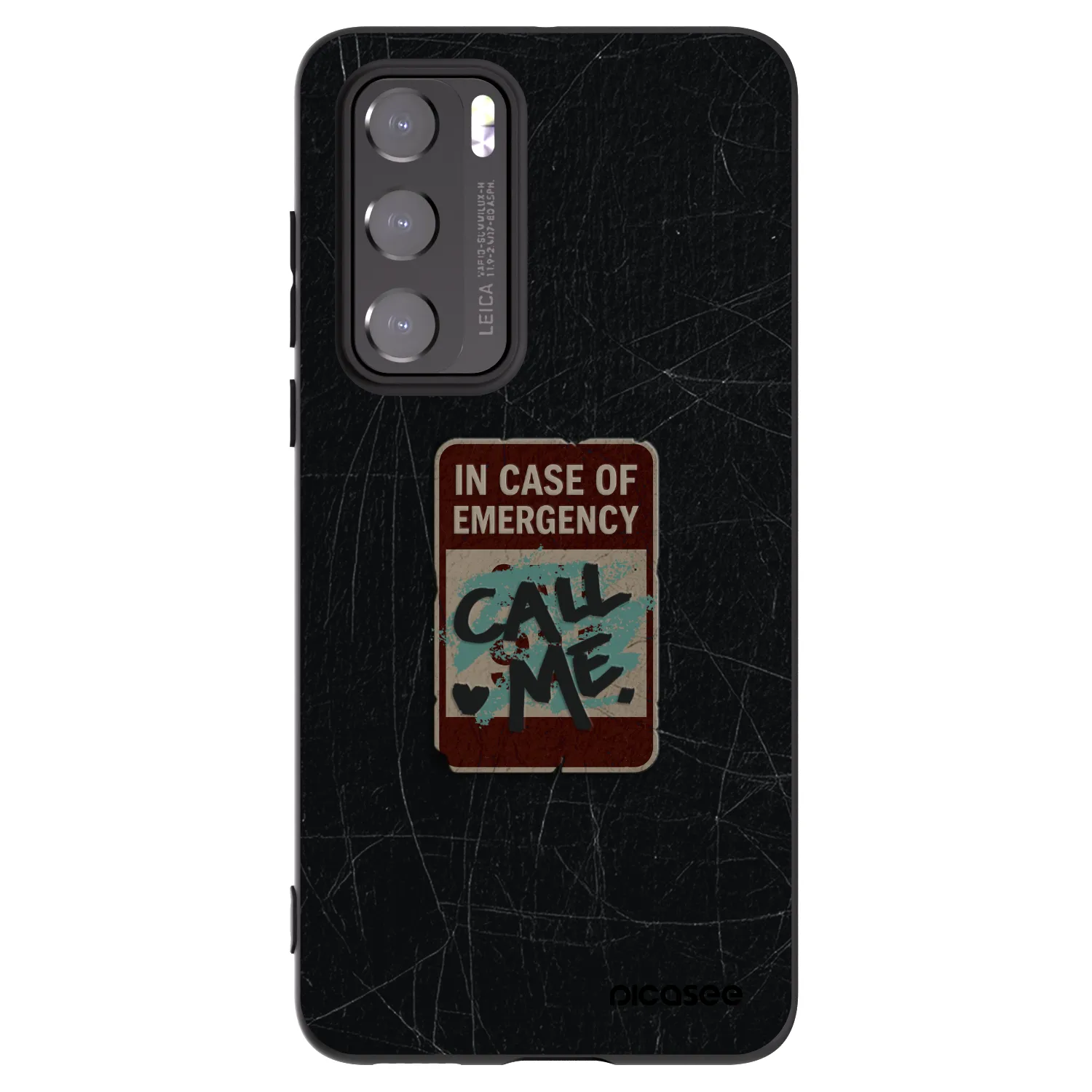 Picasee husă neagră din silicon pentru Huawei P40 - EMERGENCY