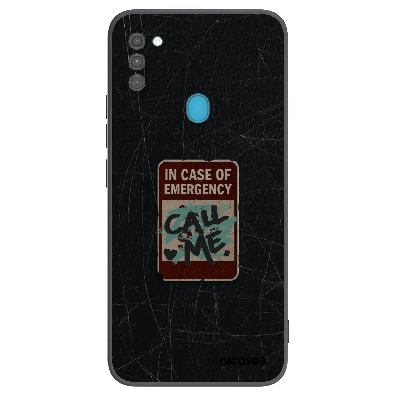 Picasee husă neagră din silicon pentru Samsung Galaxy M11 - EMERGENCY