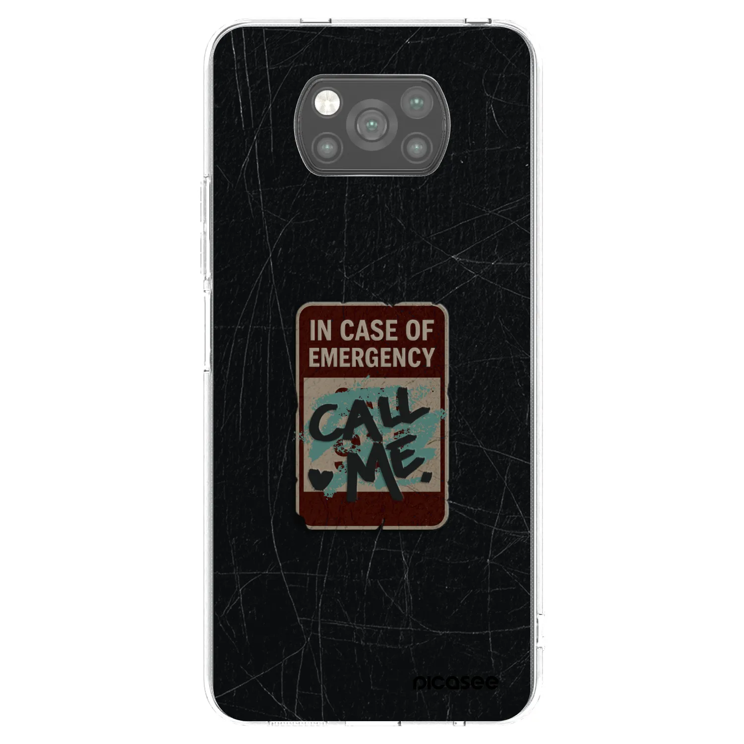 Picasee husă neagră din silicon pentru Xiaomi Poco X3 Pro - EMERGENCY