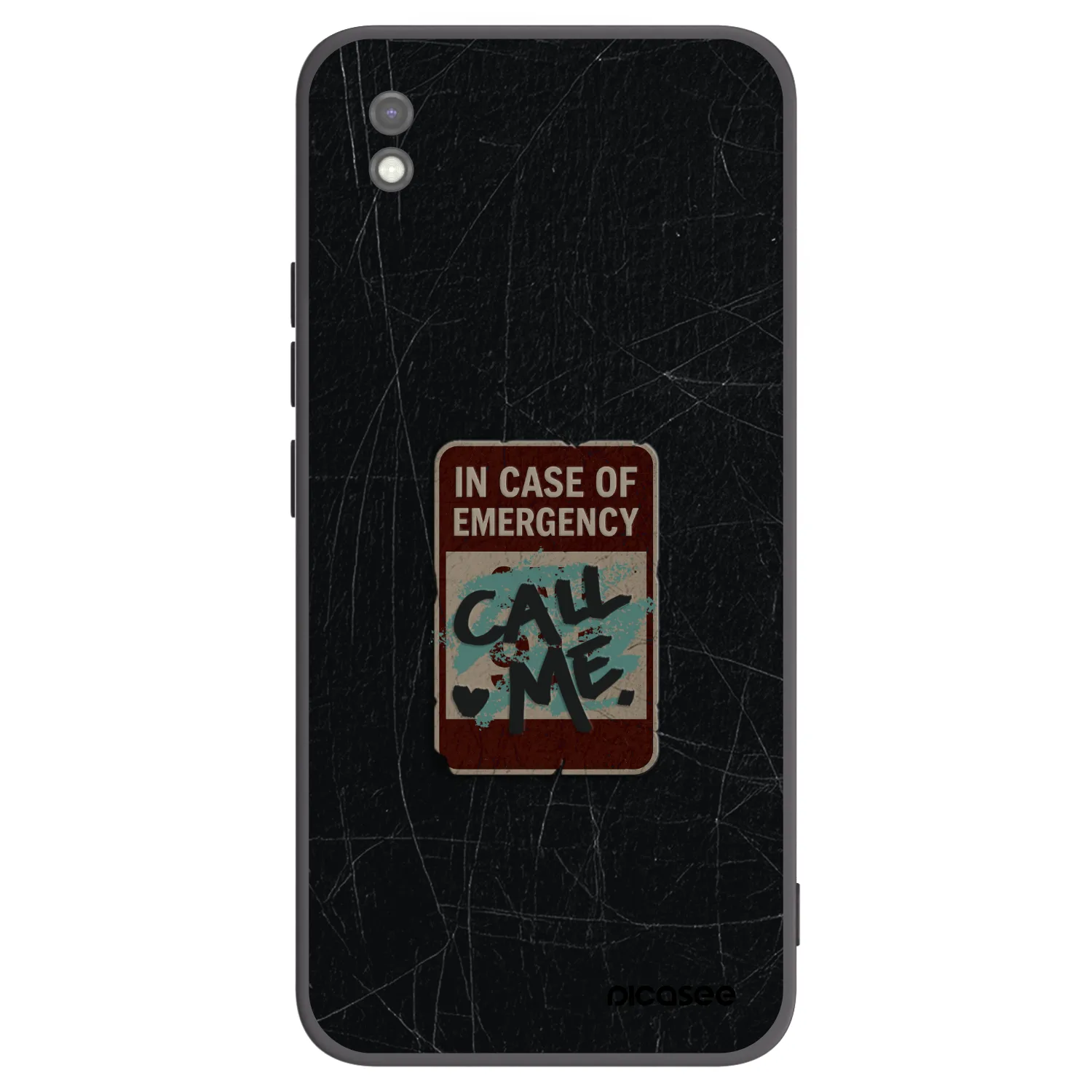 Picasee husă neagră din silicon pentru Xiaomi Redmi 9AT - EMERGENCY