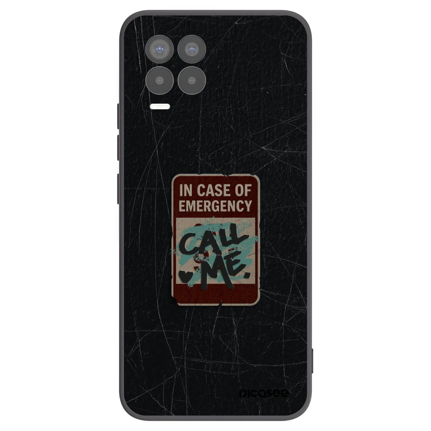 Picasee husă neagră din silicon pentru Realme 8 Pro - EMERGENCY
