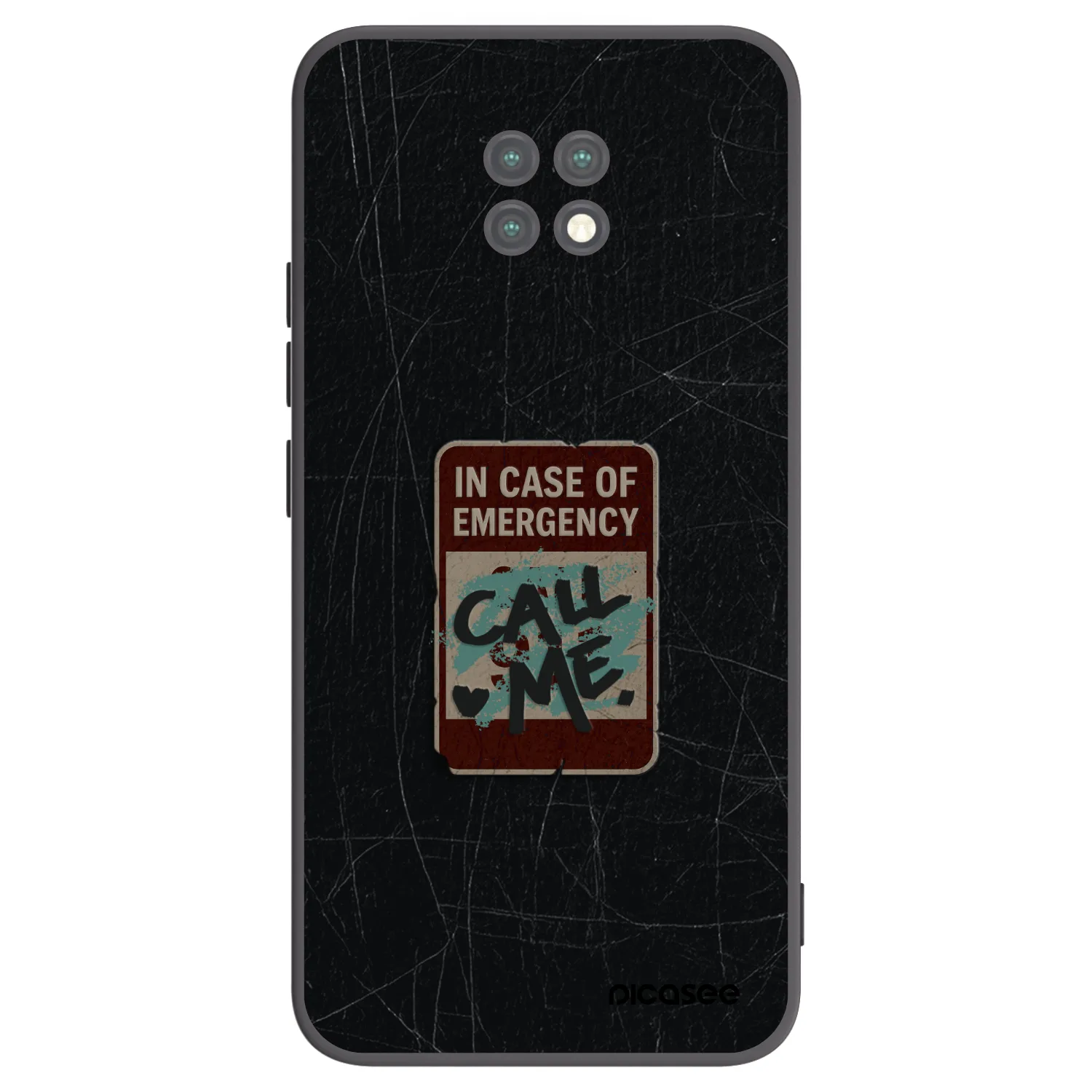 Picasee husă neagră din silicon pentru Xiaomi Redmi Note 9T - EMERGENCY