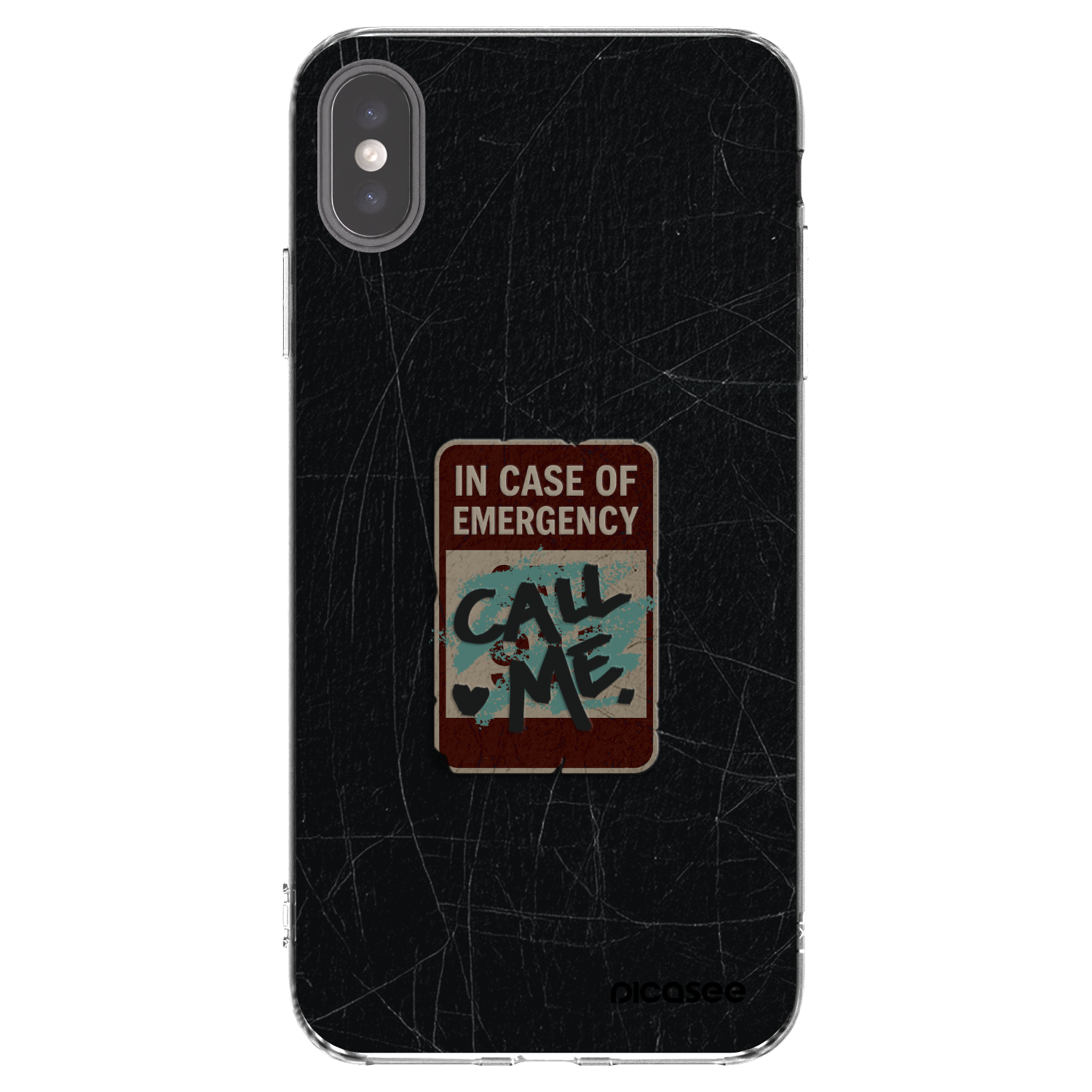 Picasee husă transparentă din silicon pentru Apple iPhone XS Max - EMERGENCY