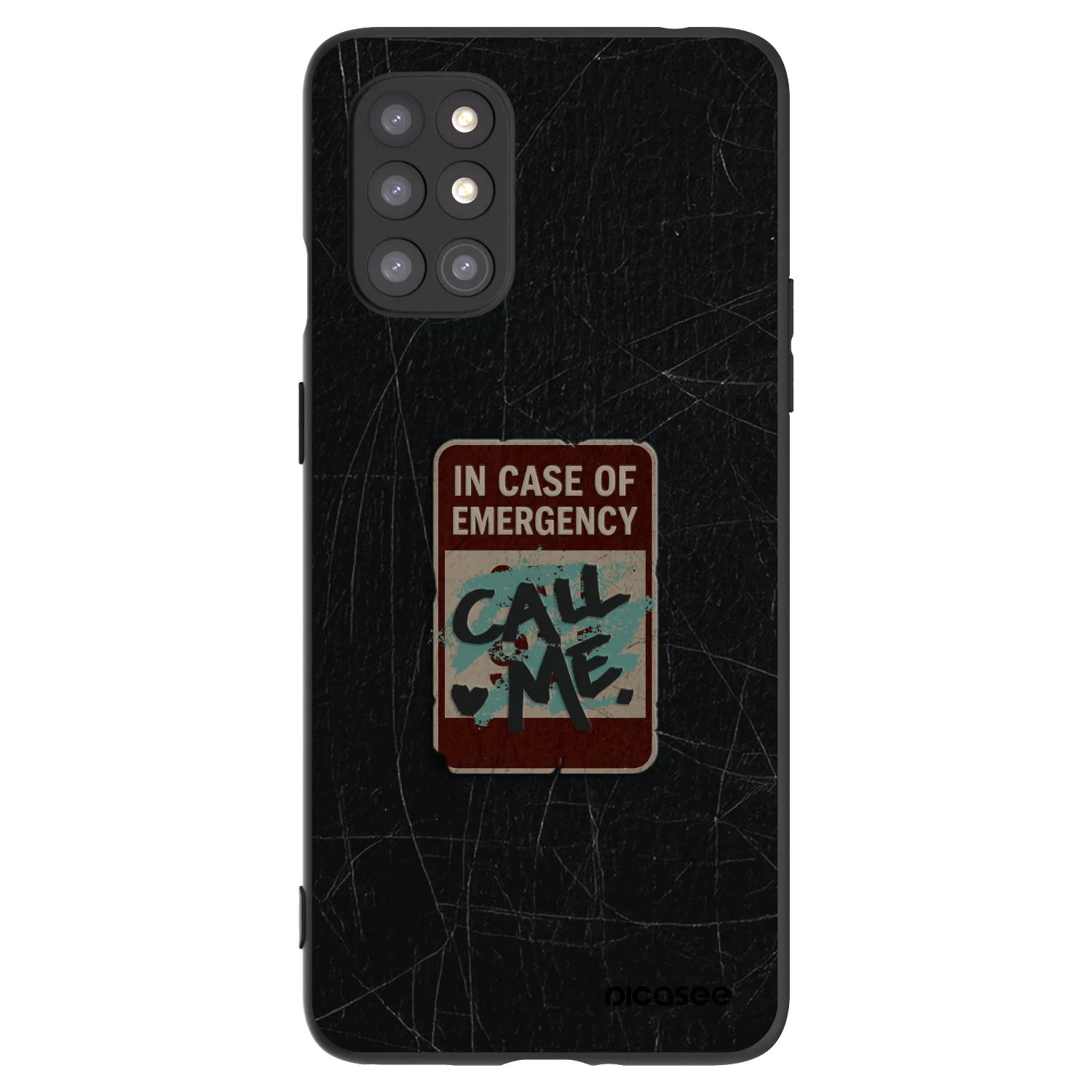 Picasee husă neagră din silicon pentru OnePlus 8T - EMERGENCY