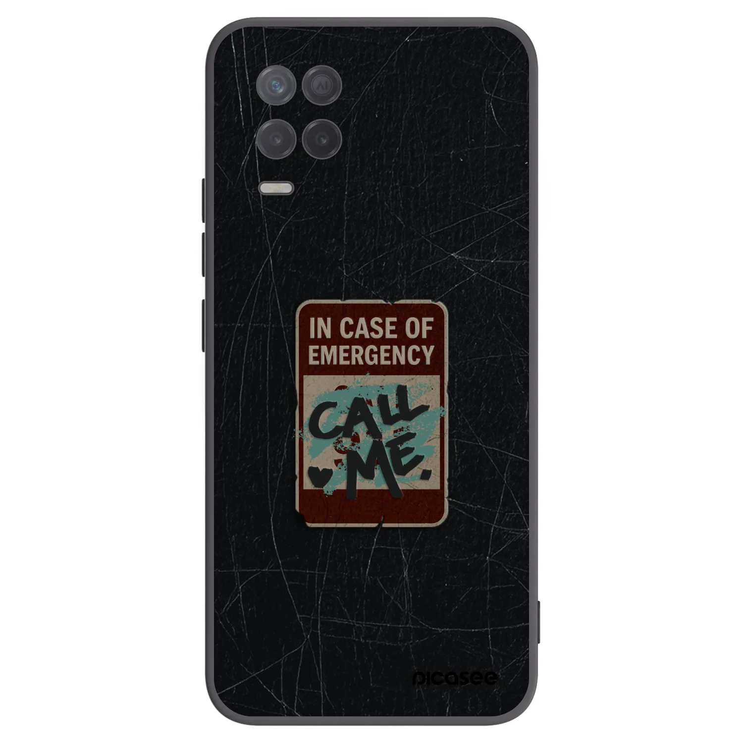 Picasee husă neagră din silicon pentru Realme 8 5G - EMERGENCY