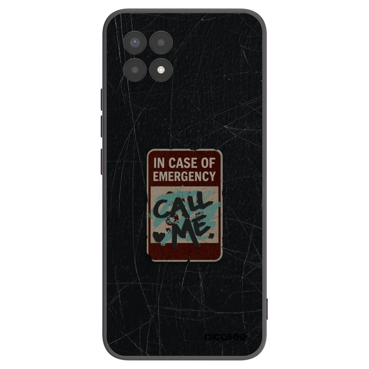 Picasee husă neagră din silicon pentru Realme 8i - EMERGENCY