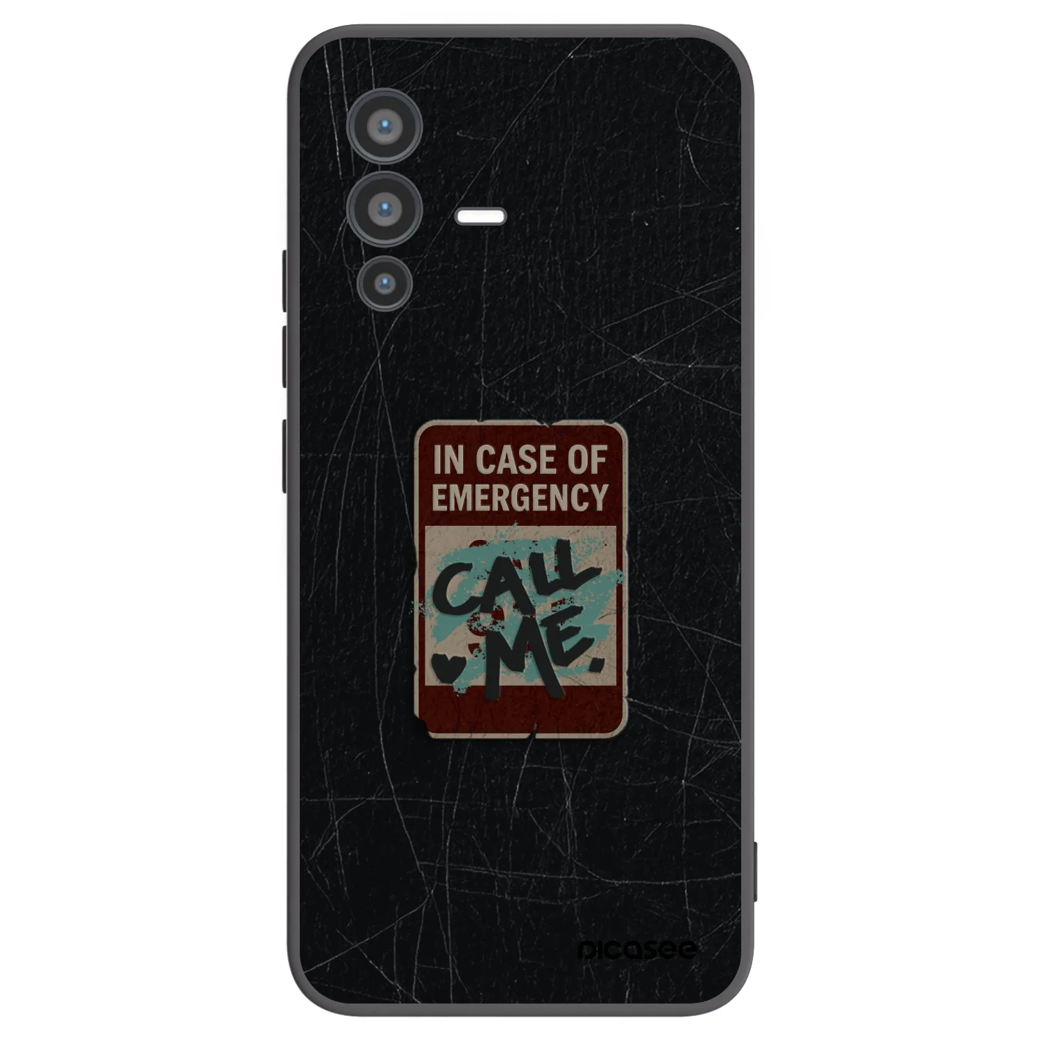 Picasee husă neagră din silicon pentru Vivo V23 5G - EMERGENCY
