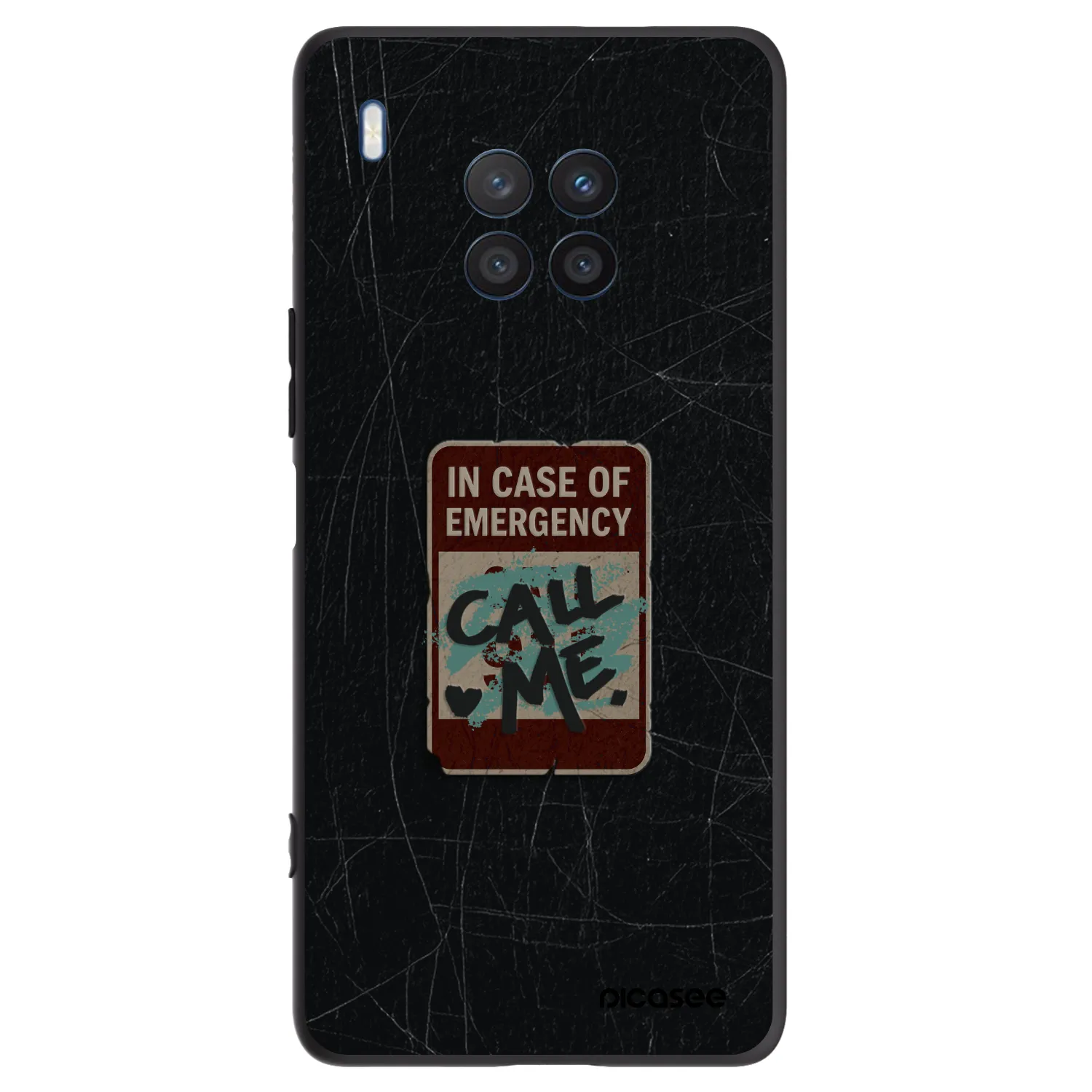 Picasee husă neagră din silicon pentru Honor 50 Lite - EMERGENCY