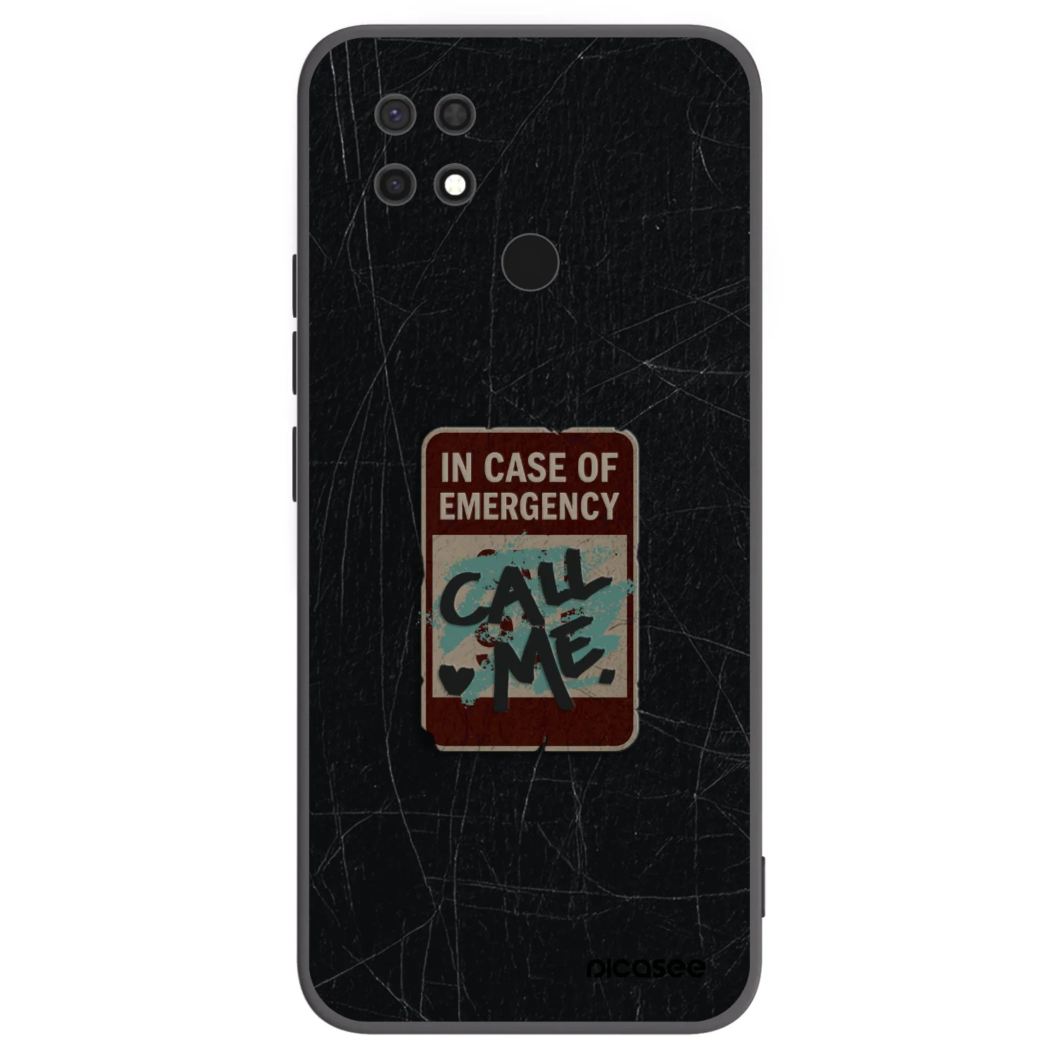 Picasee husă neagră din silicon pentru Xiaomi Redmi 10C - EMERGENCY